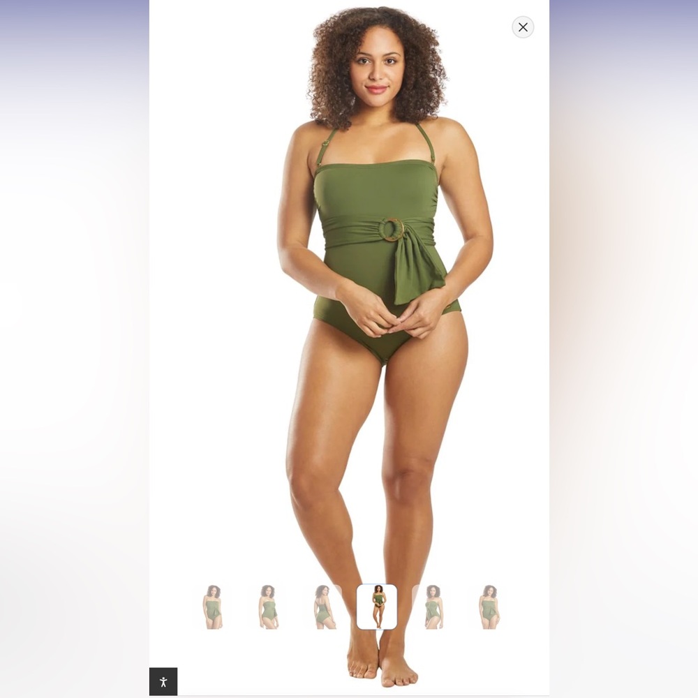 Vince Camuto Tropic Tones Bandeau Swimsuit